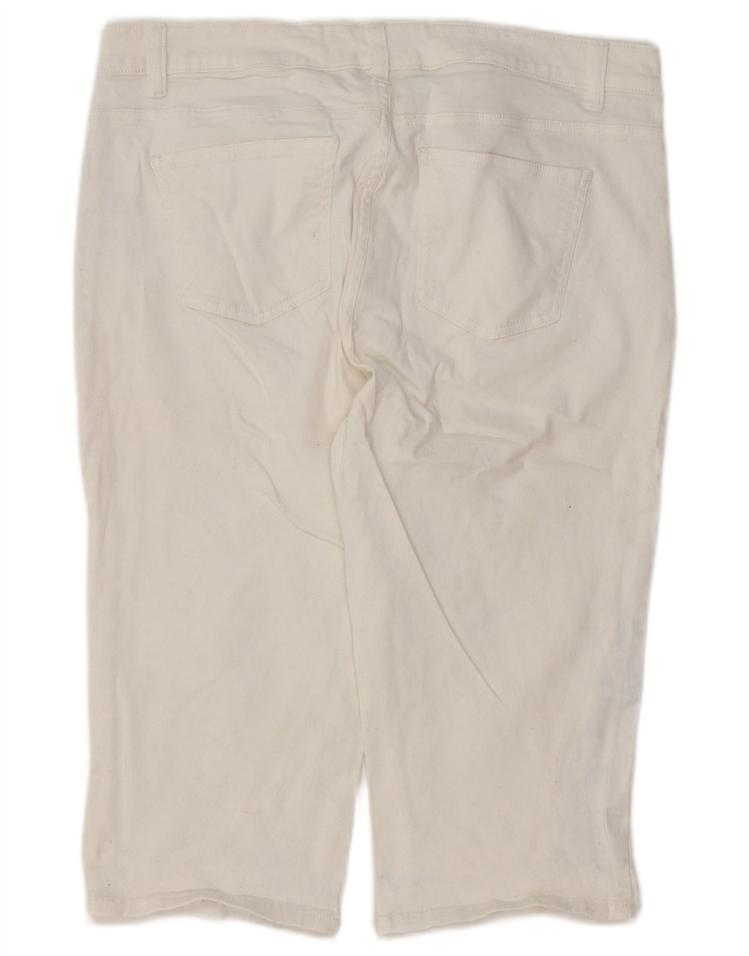 Bermuda feminina CHAPS W34 grande algodão branco