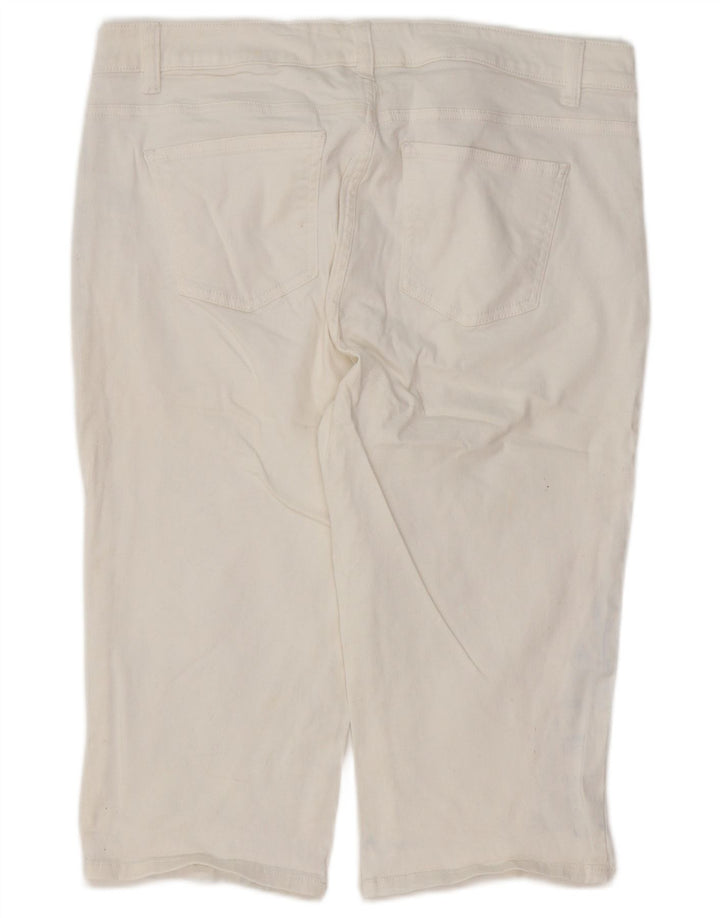 Bermuda feminina CHAPS W34 grande algodão branco