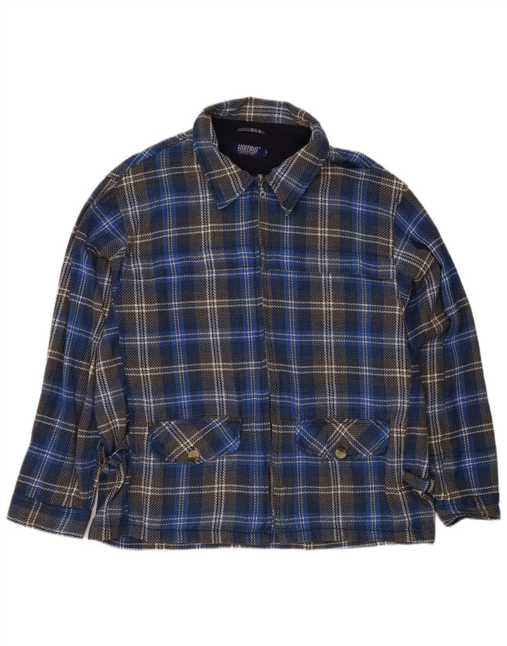 Kamro Mens Blazer Jacket UK 40 Large Blue Plaid
