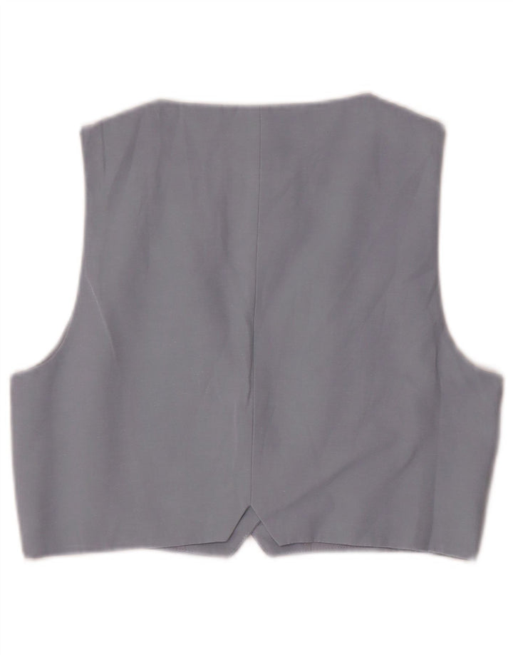 Colete feminino Zara UK 12 azul médio