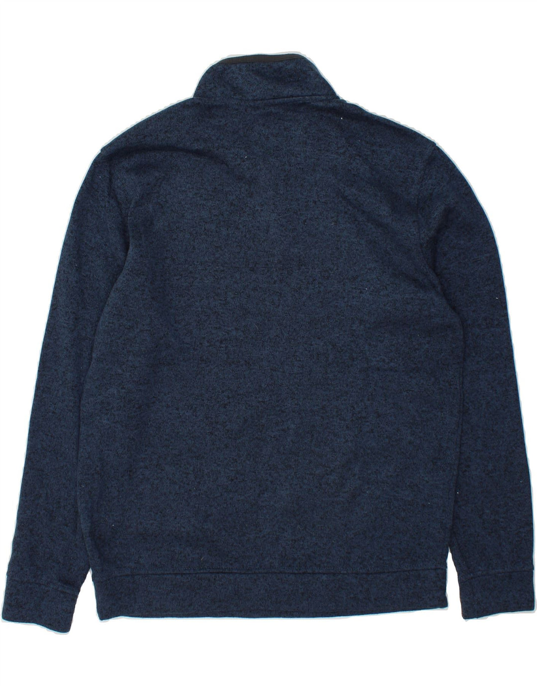 EDDIE BAUER Mens Button Neck Sweatshirt Jumper Large Navy Blue Flecked Vintage Eddie Bauer and Second-Hand Eddie Bauer from Messina Hembry 
