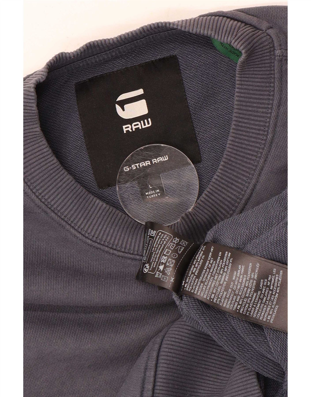 Suéter militar masculino G-Star grande algodão azul marinho