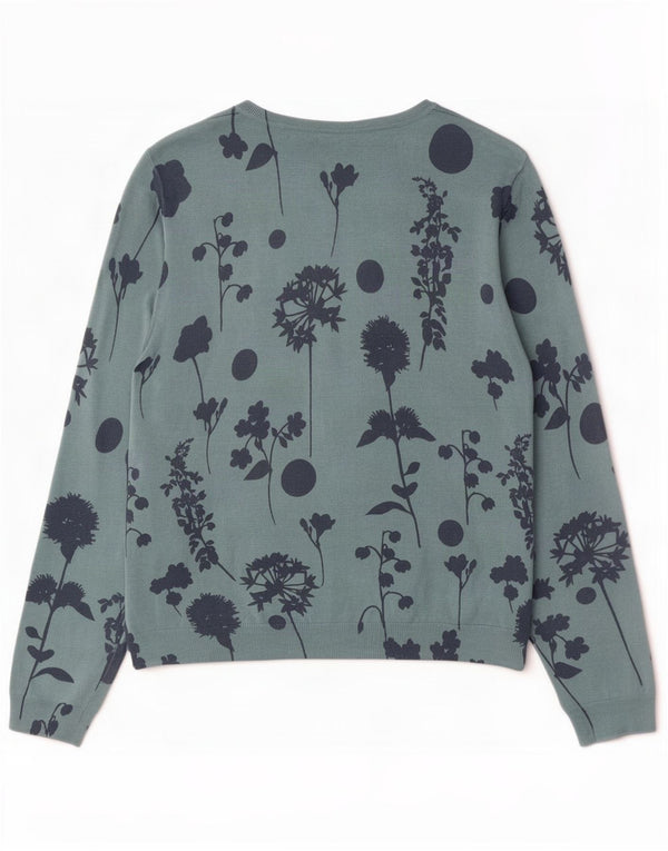 Marks & Spencer Womens Cardigan Sweater UK 16 Large Blue Floral