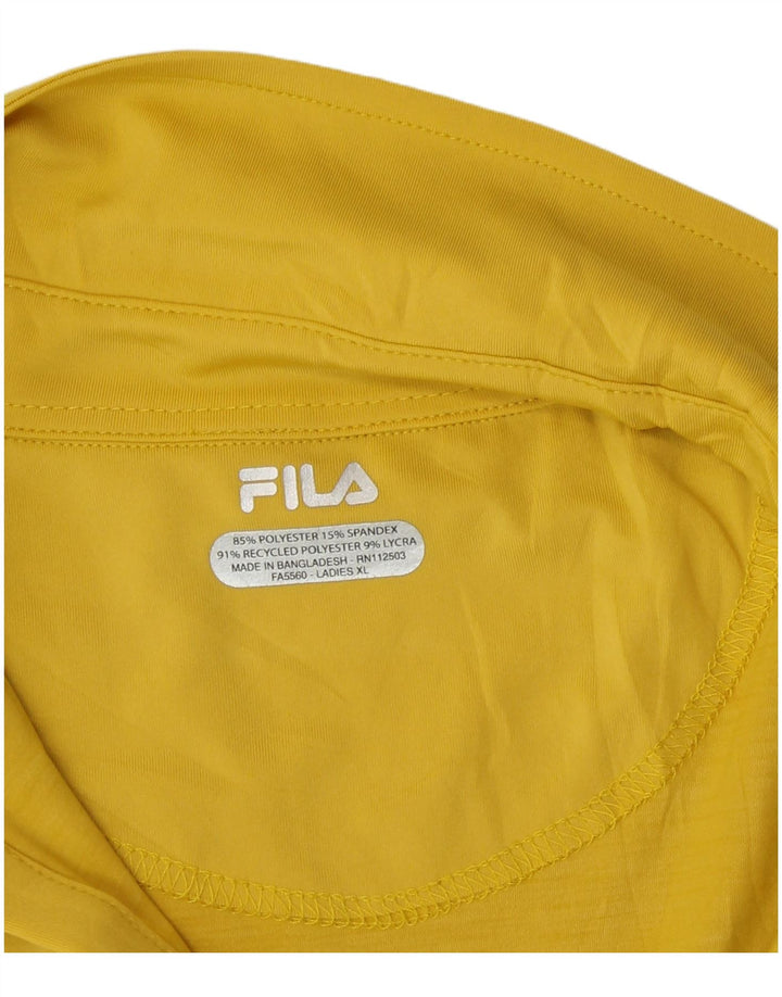 Polo Mulher Fila UK 18 XL Amarelo Poliéster