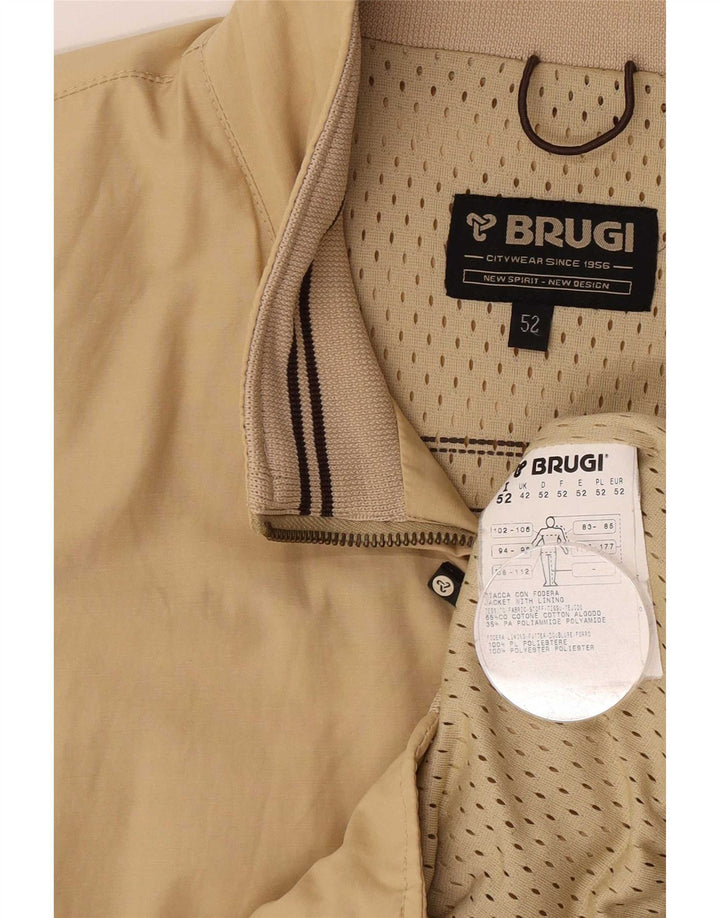 Jaqueta bomber masculina Brugi UK 42 XL algodão bege