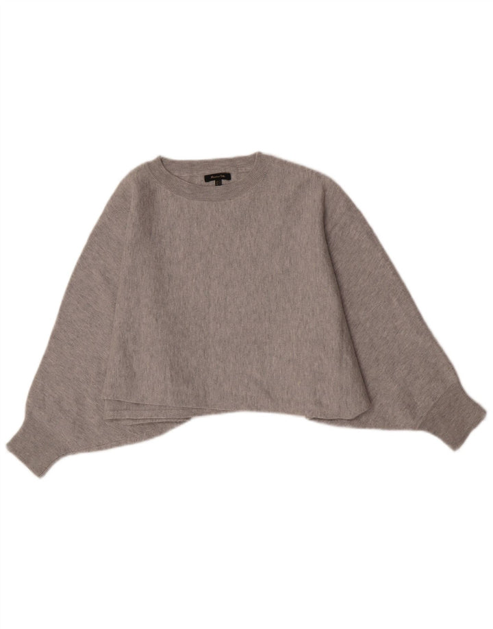 Suéter de moletom feminino Massimo Dutti Reino Unido 14 cinza médio manchado