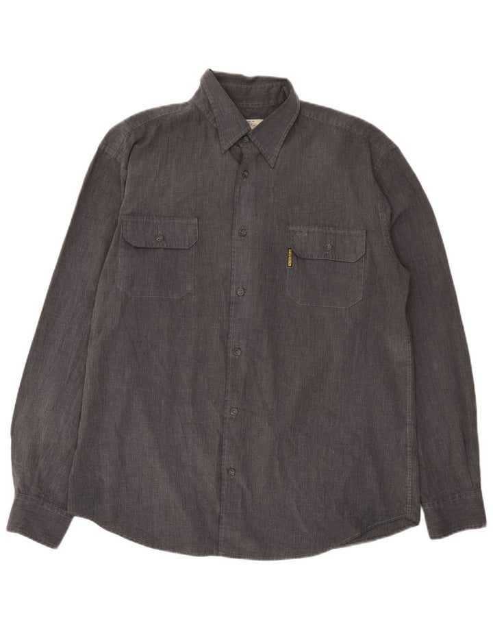 Camisa masculina Armani Jeans XL cinza poliéster