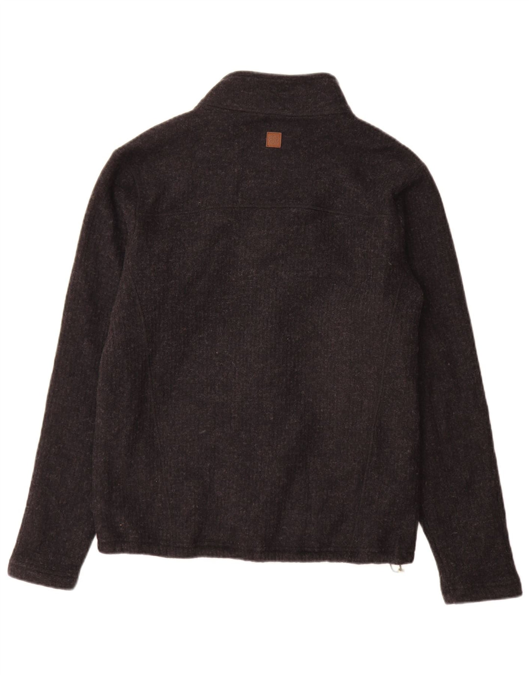 Suéter cardigã masculino vintage poliéster cinza médio