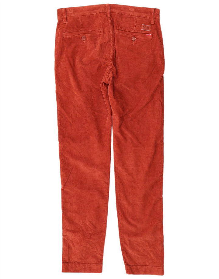 Calça masculina de veludo cotelê slim LEVI'S W31 L32 algodão vermelho