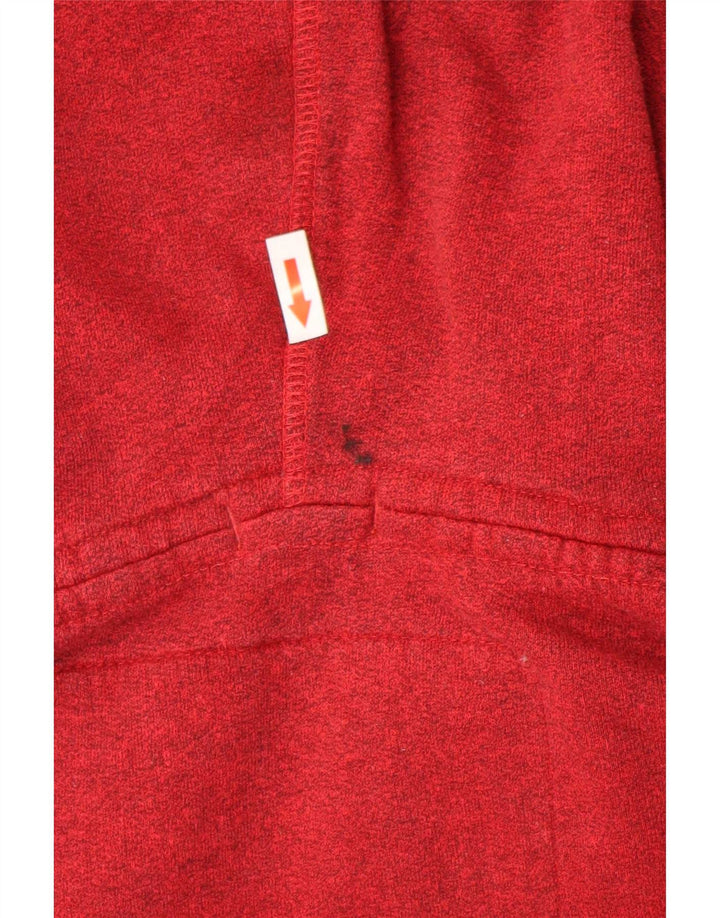 Suéter masculino Superdry com capuz e zíper pequeno algodão vermelho