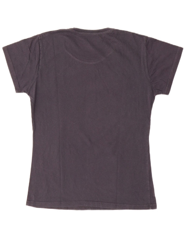 Camiseta feminina Hard Rock Cafe Lisboa com estampa gráfica UK 14 grande algodão cinza