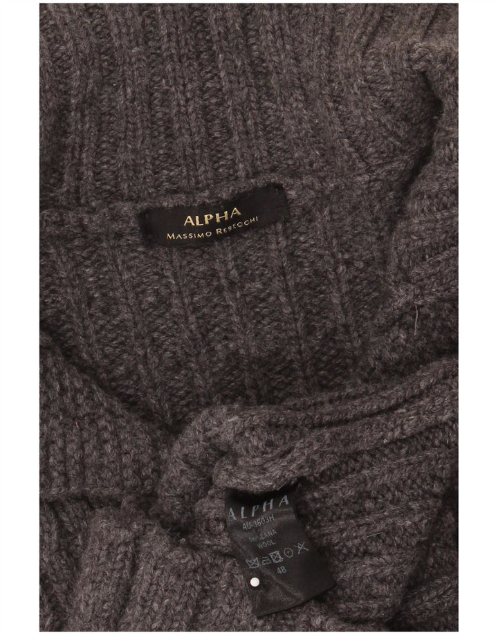 Suéter masculino Alpha Massimo Rebecchi com gola redonda IT 48 cinza médio