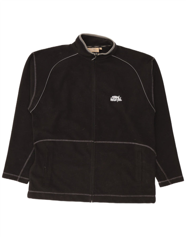 Jaqueta de lã masculina Weird Fish Reino Unido 40 grande poliéster preto