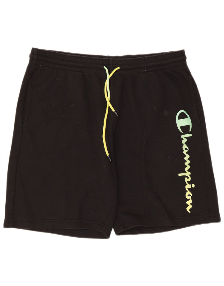 Shorts esportivos gráficos masculinos Champion XL preto algodão