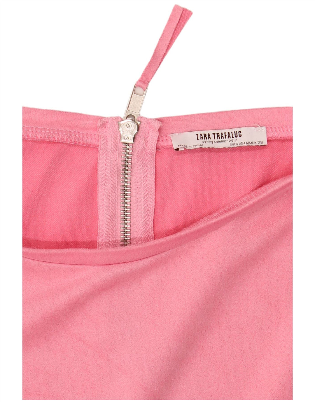 Vestido feminino Zara UK 14 rosa médio