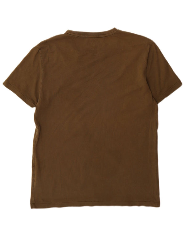 Polo Ralph Lauren Mens Custom Slim Fit T-Shirt Top Medium Khaki Cotton