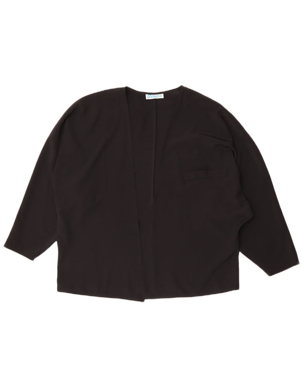 Cardigan feminino vintage com ajuste relaxado IT 46 grande acetato preto