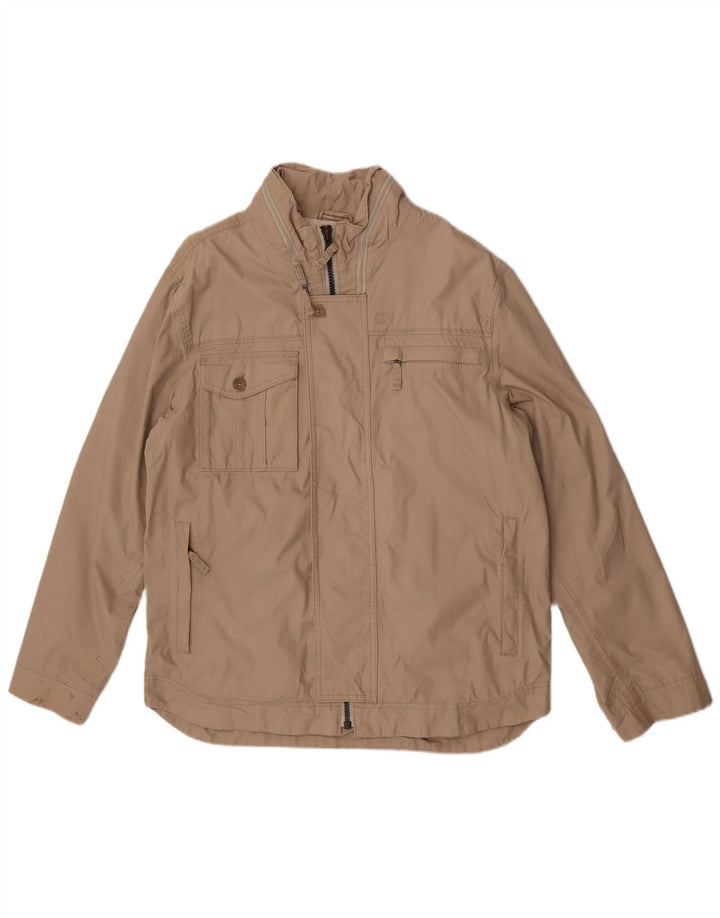 Jaqueta utilitária masculina Timberland UK 40 grande algodão bege