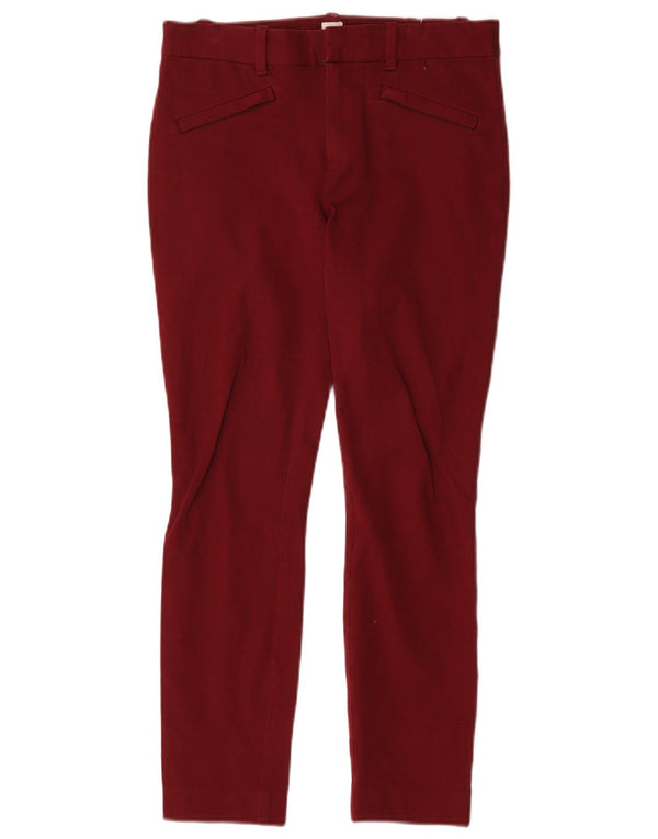 Calça feminina casual de tornozelo skinny Gap US 2 XS W30 L27 algodão borgonha