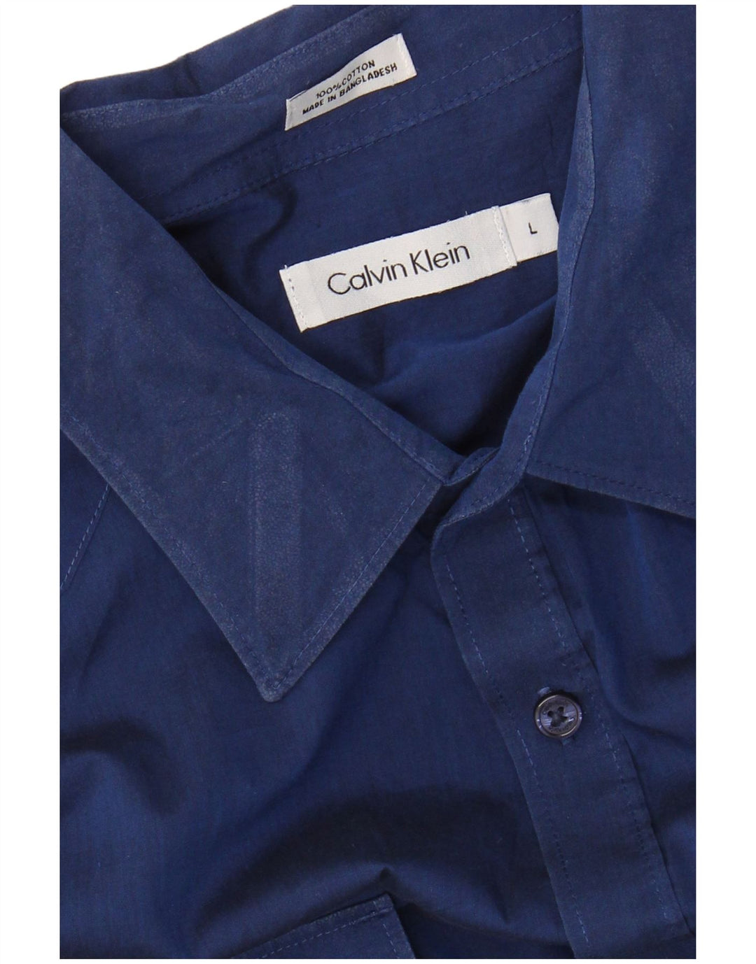 Camisa masculina CALVIN KLEIN grande algodão azul