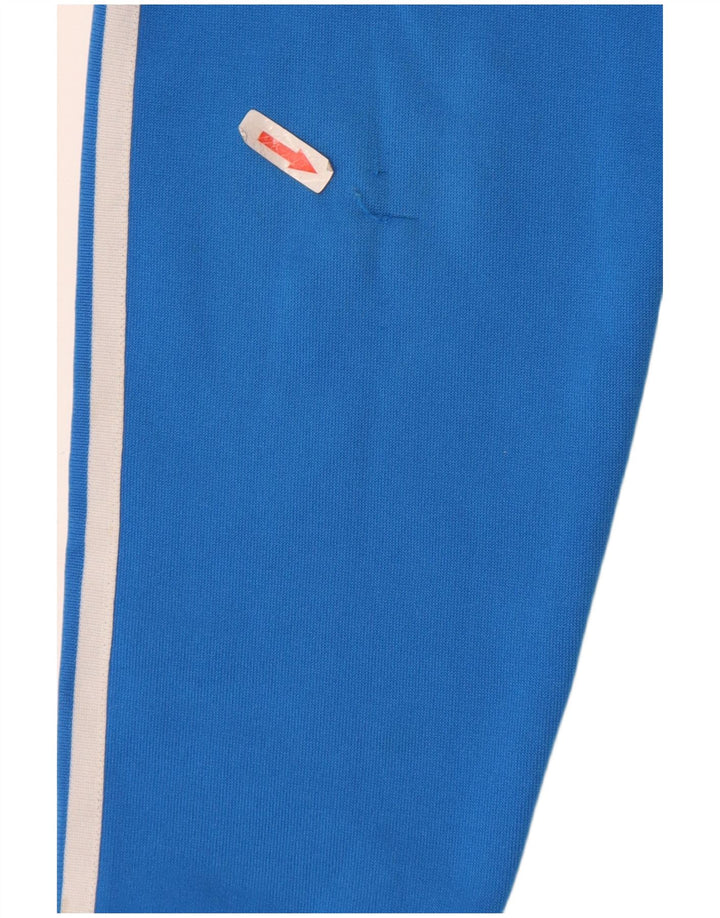 Suéter Adidas masculino com capuz e zíper gráfico azul médio poliéster