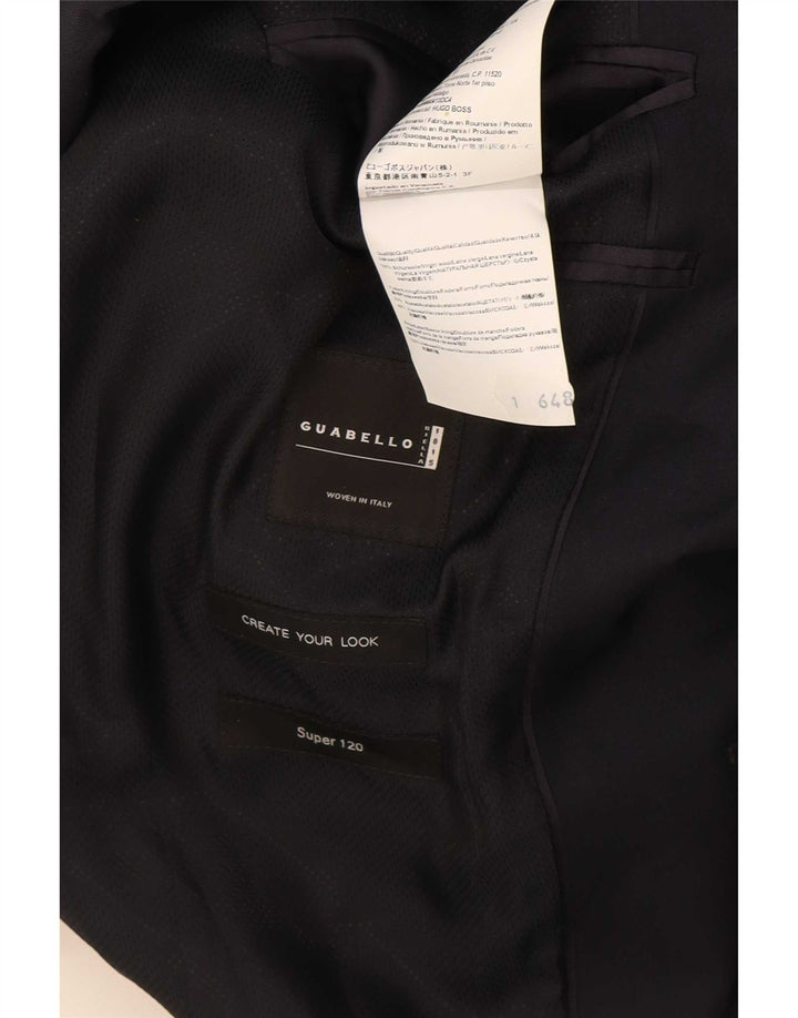 Jaqueta Blazer Masculina Hugo Boss com 2 Botões EU 52 XL Lã Azul Marinho