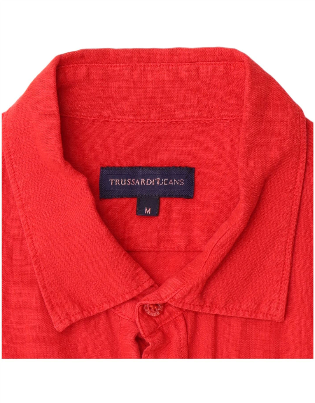 Camisa masculina Trussardi Jeans média vermelha algodão