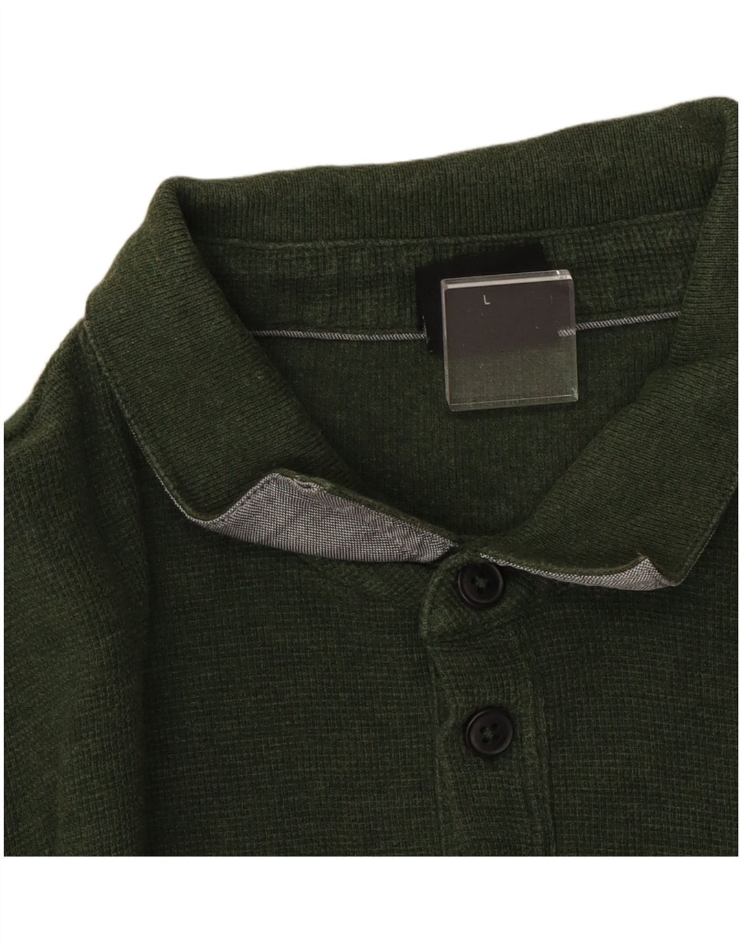 Camisa polo masculina de manga comprida Hugo Boss grande verde