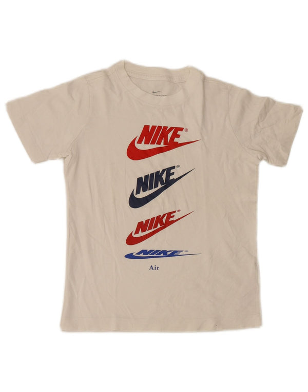 Camiseta Nike Boys Standard Fit Graphic Top 8-9 Anos Pequeno Algodão Branco