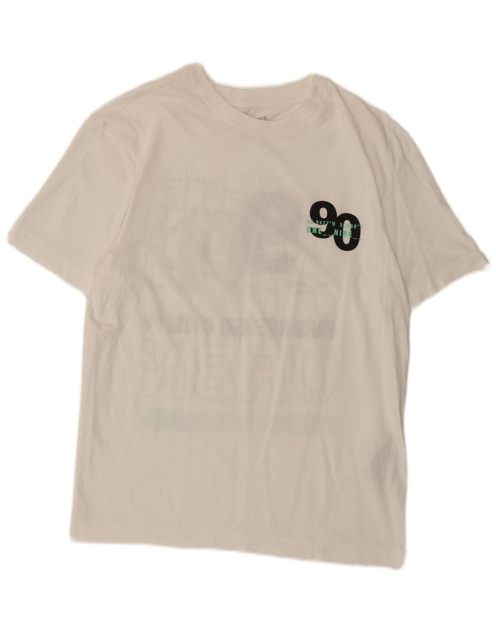 Camiseta masculina gráfica Jack & Jones Top pequeno algodão branco