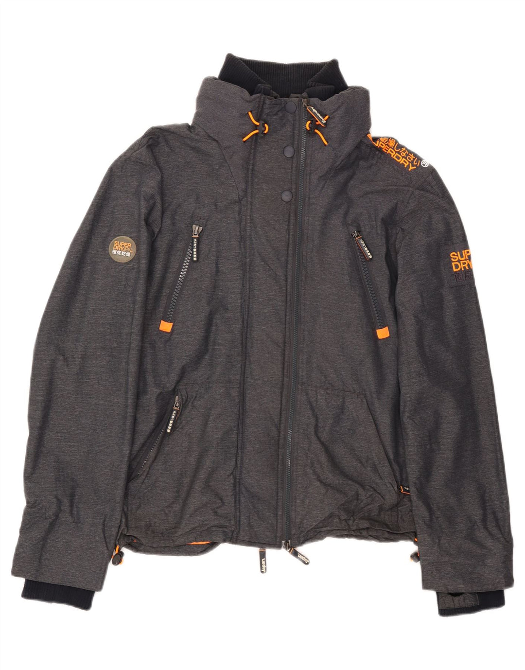 Jaqueta corta-vento masculina Superdry UK 42 XL cinza nylon