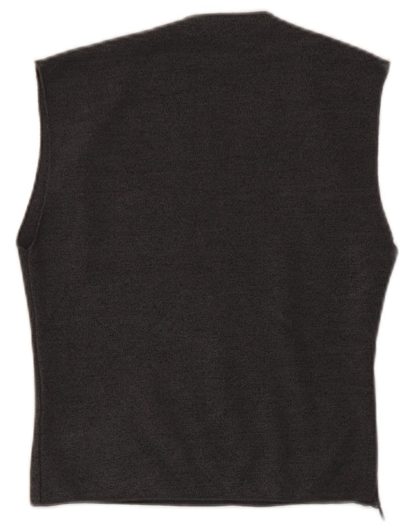 Top colete feminino Zara UK 12 cinza médio