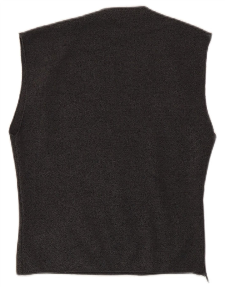 Top colete feminino Zara UK 12 cinza médio