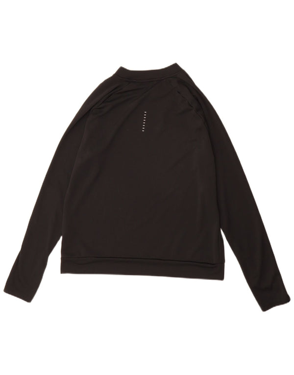 Nike Mens Dri Fit Top Manga Longa Pequeno Poliéster Preto