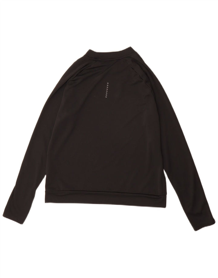 Nike Mens Dri Fit Top Manga Longa Pequeno Poliéster Preto
