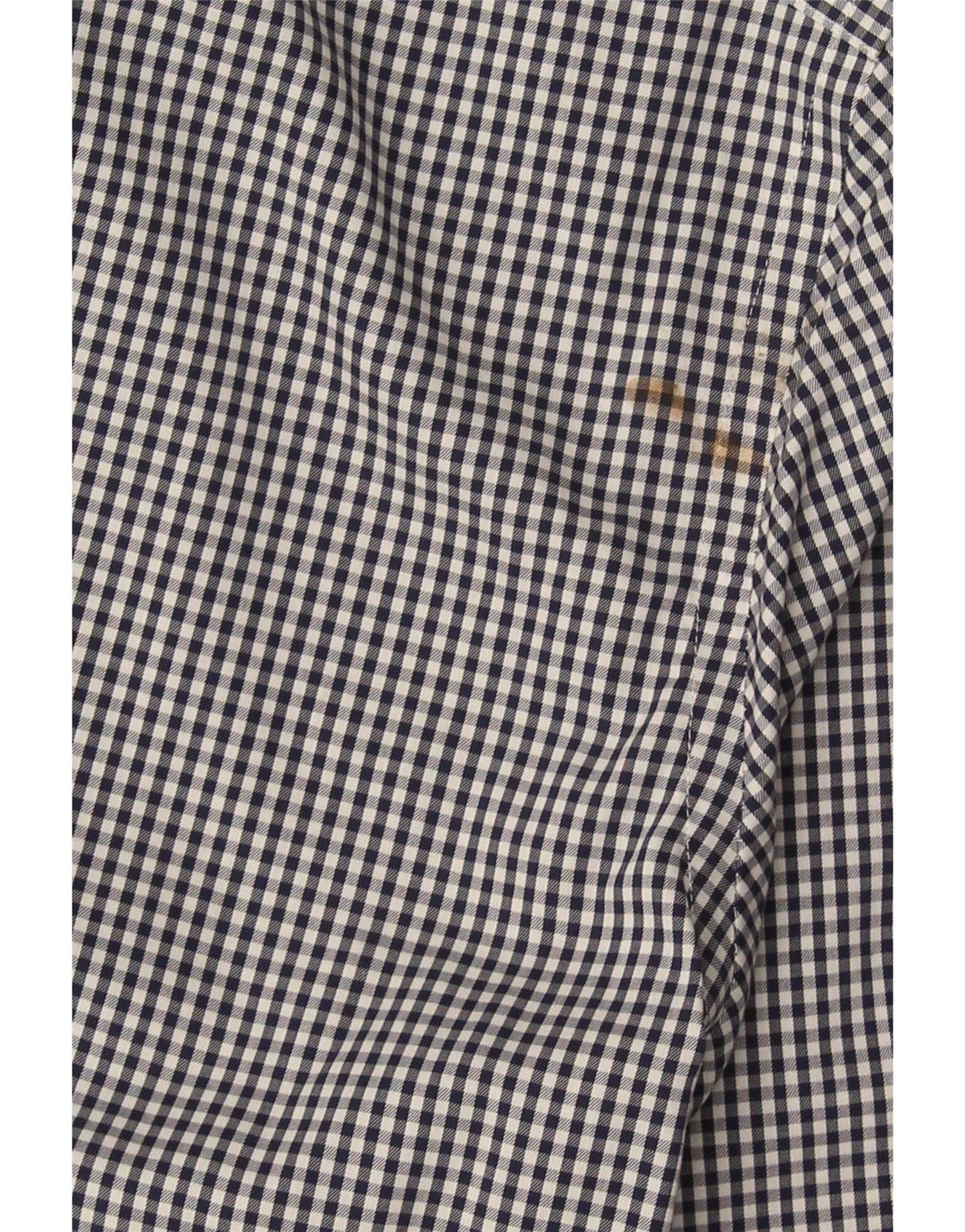 Camisa masculina Tommy Hilfiger Slim Fit tamanho 15 médio azul marinho guingão
