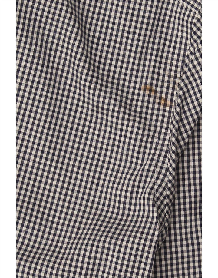 Camisa masculina Tommy Hilfiger Slim Fit tamanho 15 médio azul marinho guingão