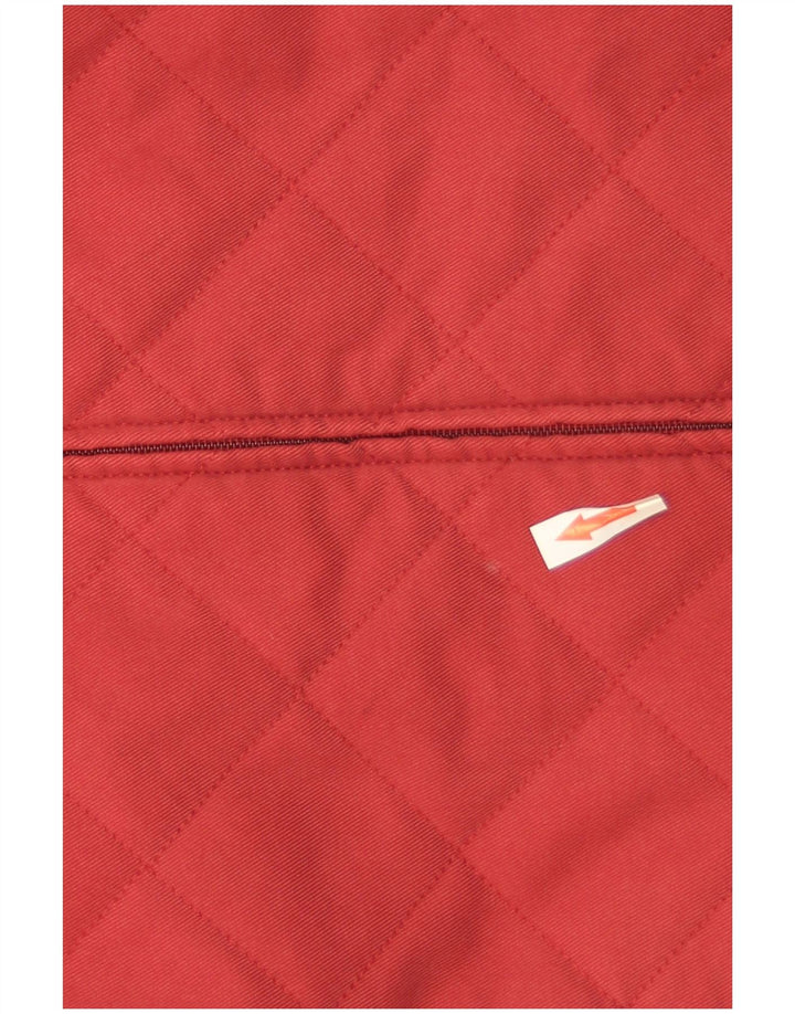 Colete acolchoado feminino Orvis UK 16 grande poliéster vermelho