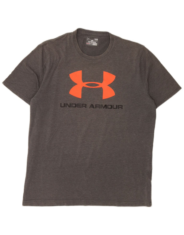 Camiseta masculina Under Armour Heat Gear Graphic grande cinza