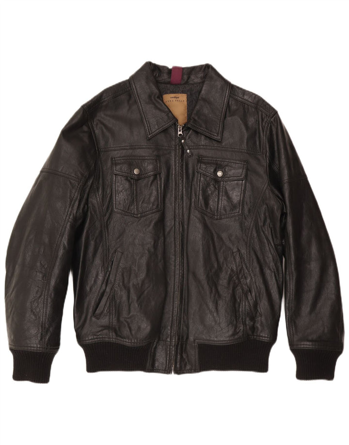 Jaqueta de couro masculina Conbipel IT 54 XL preta