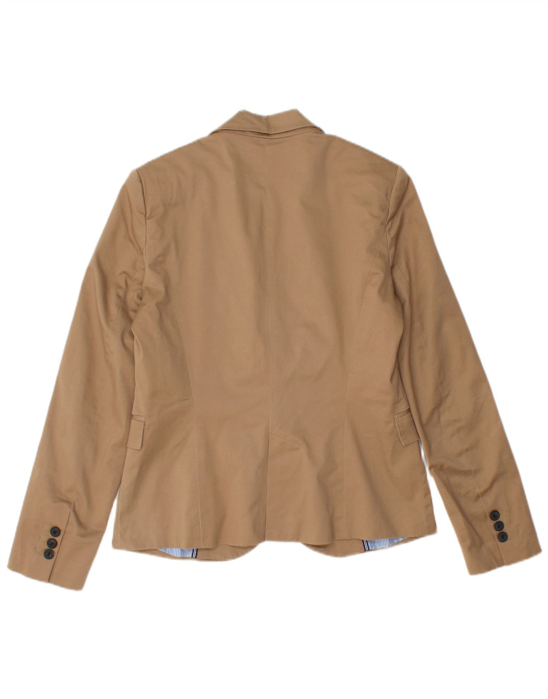 Jaqueta blazer feminina ZARA com 1 botão Reino Unido 14 grande algodão marrom