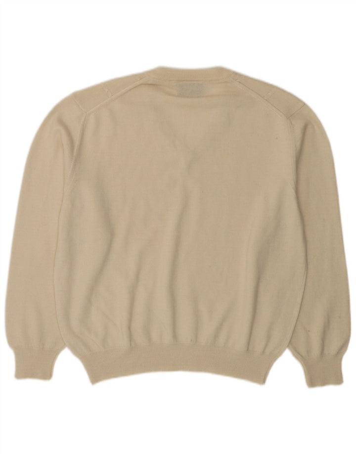 Suéter feminino BIBO com decote em V IT 50 XL lã branca