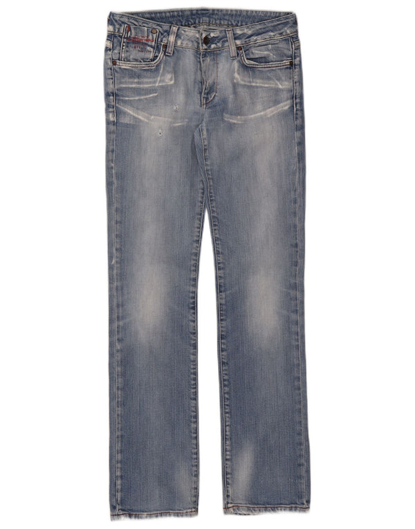 Jeans retos femininos G-Star W27 L32 algodão azul