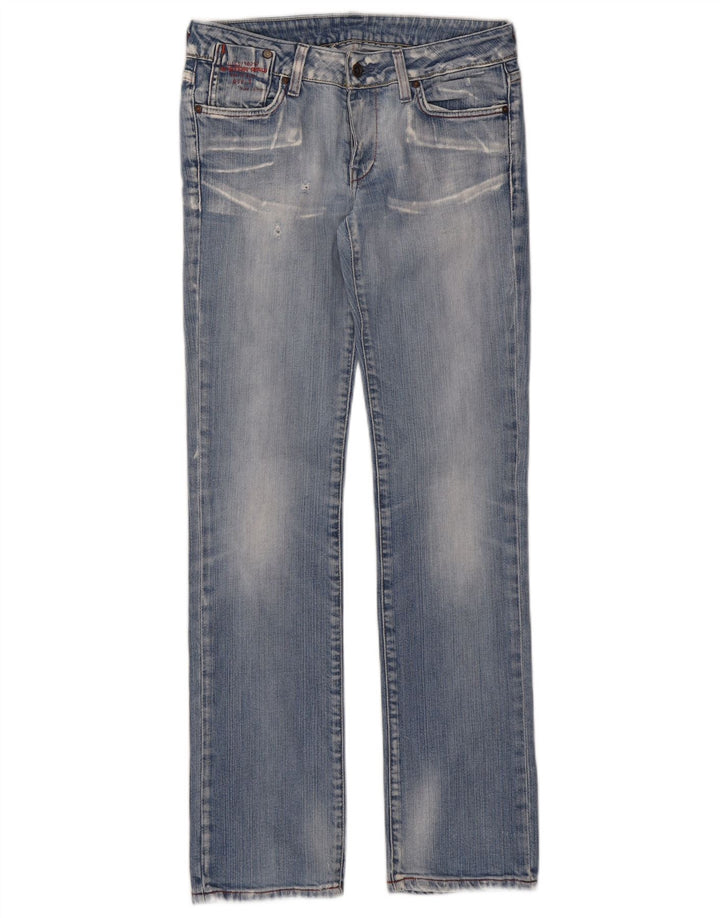 Jeans retos femininos G-Star W27 L32 algodão azul