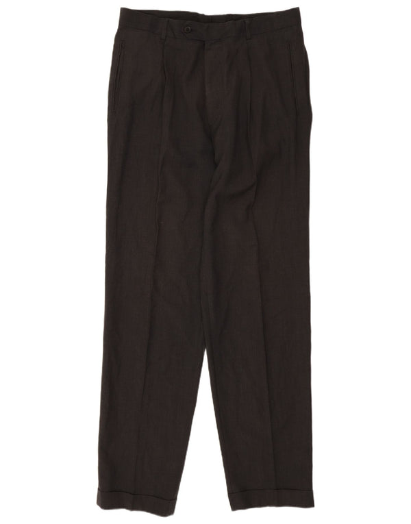 Calça Chino Slim Masculina Hugo Boss IT 52 XL W32 L34 Lã Virgem Cinza