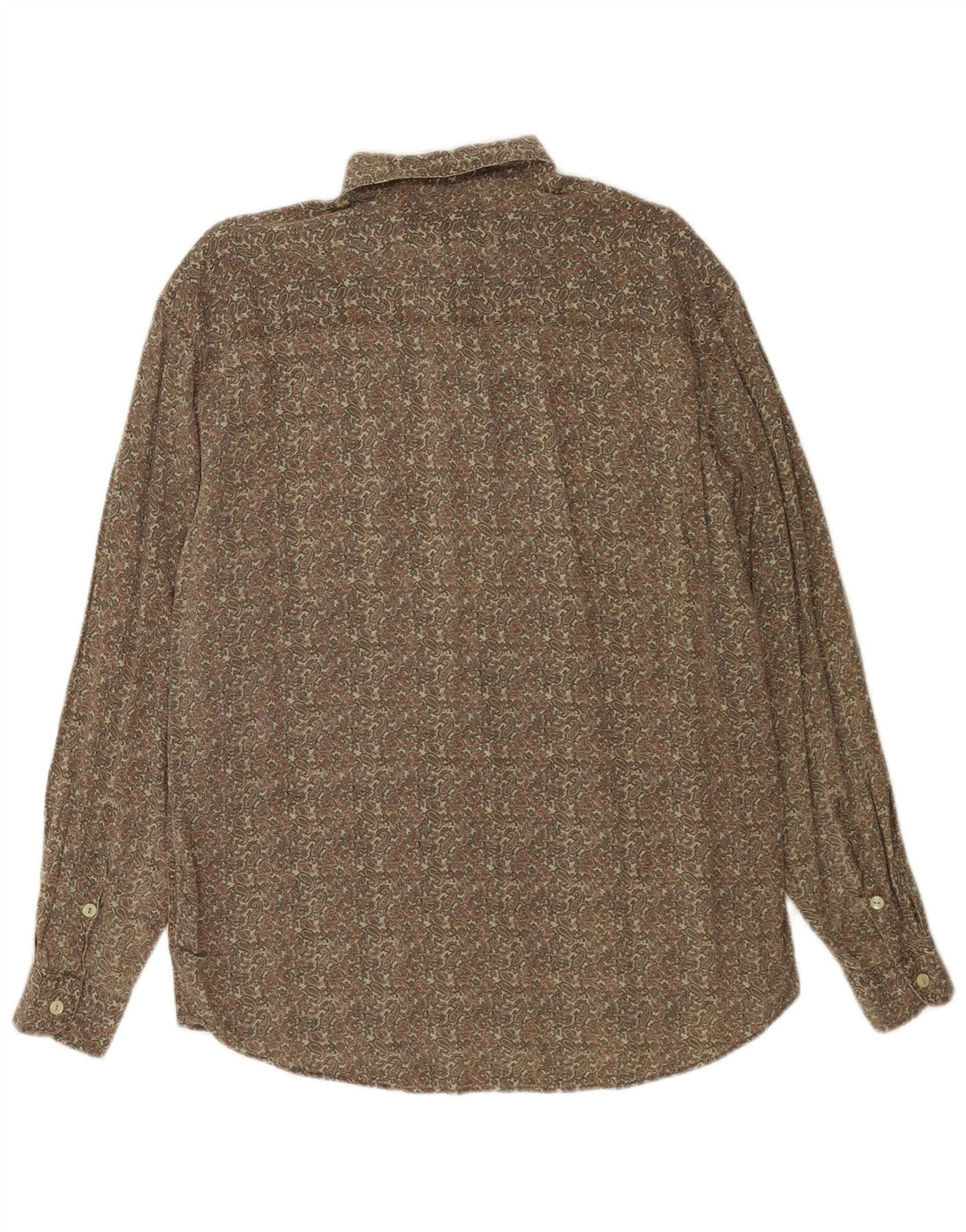 Camisa masculina Wampum grande cáqui Paisley