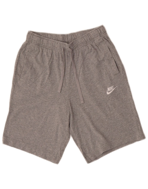 Nike Mens Sport Shorts Pequeno Algodão Cinza