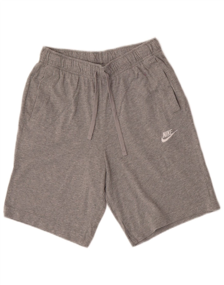Nike Mens Sport Shorts Pequeno Algodão Cinza