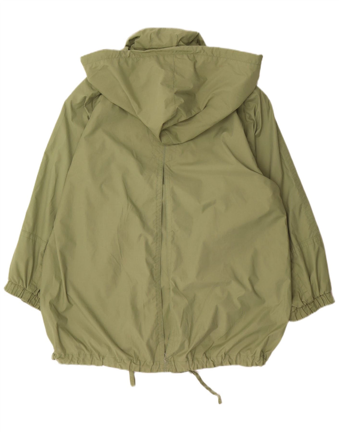 Jaqueta feminina de chuva grande com capuz e capuz Gallery UK 12 poliéster verde médio