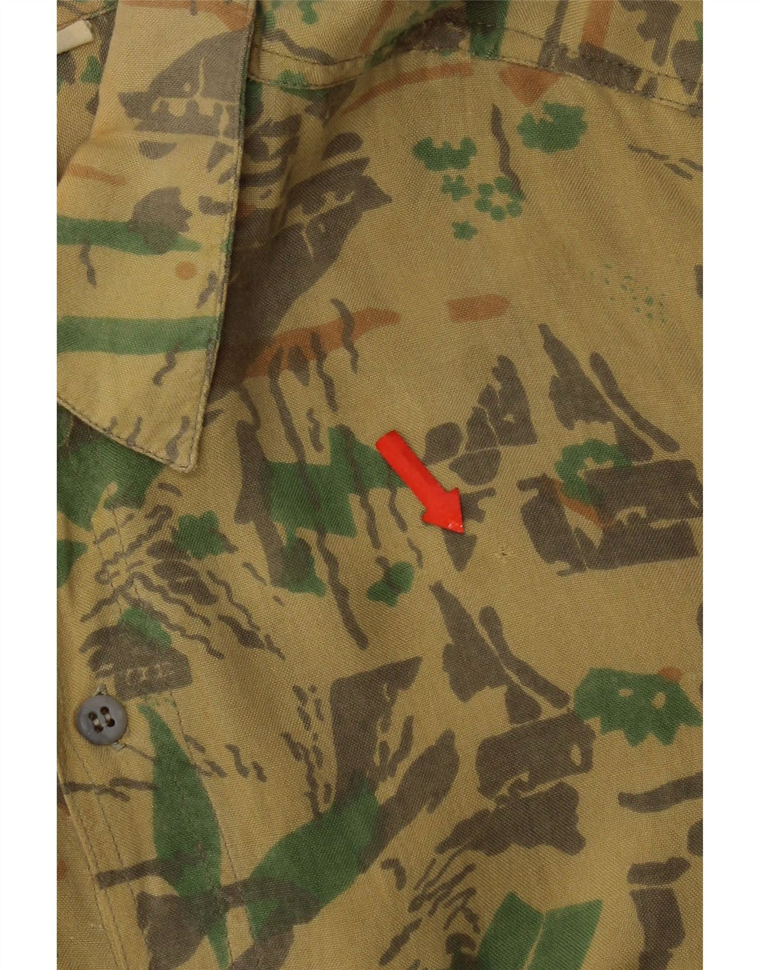 Camisa masculina Ozone com padrão abstrato viscose amarela média